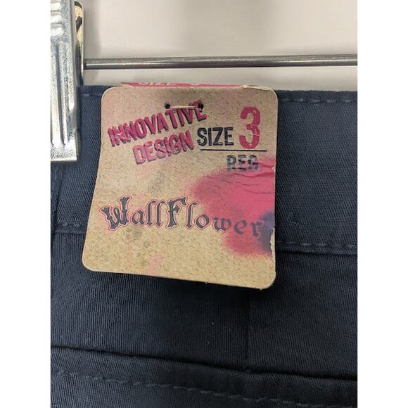 WALLFLOWER JEANS womens Low Rise Dark Blue shorts size 3 NWT Preppy Y2K - Picture 6 of 7